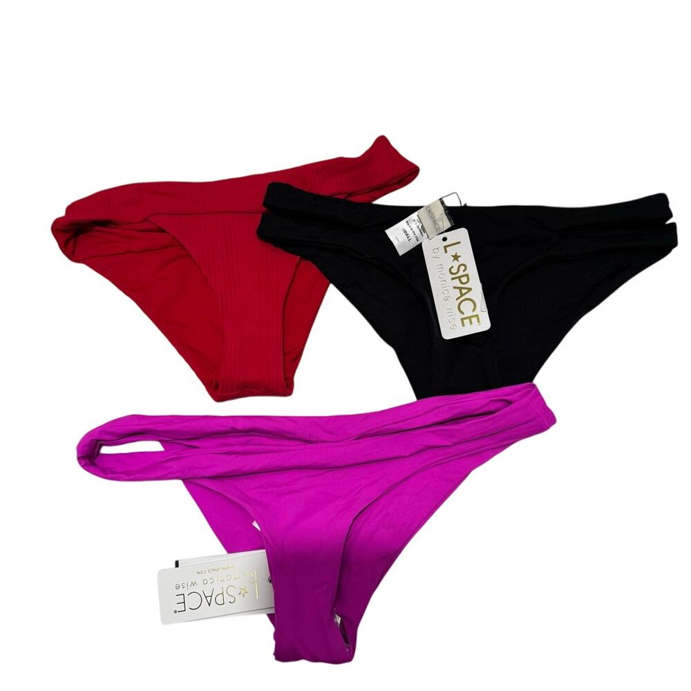 L*Space Women's Swim Bikinis - Red, Black, and Pink